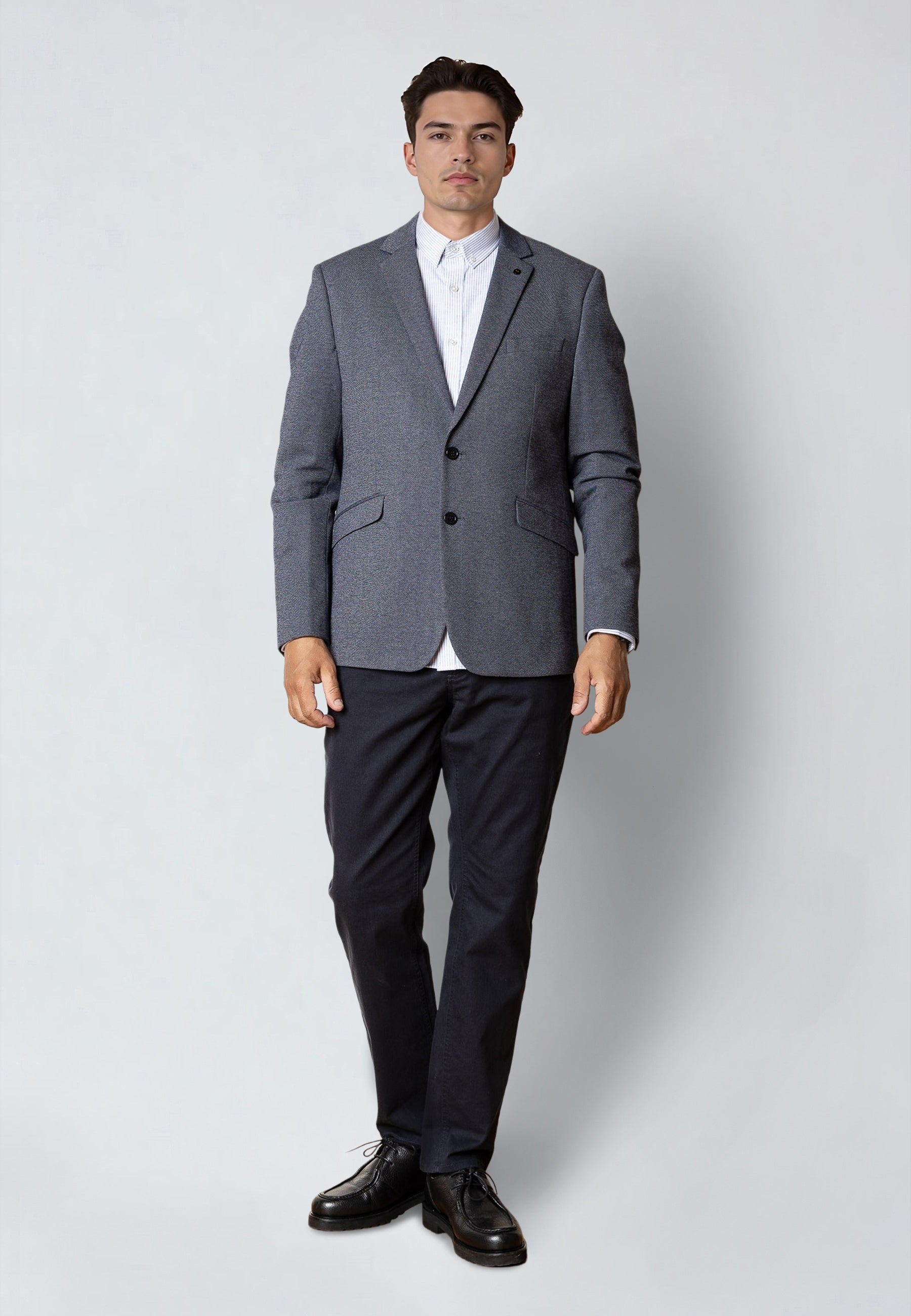 clean-cut-copenhagen-milano-jersey-blazer-denim-melange image 2