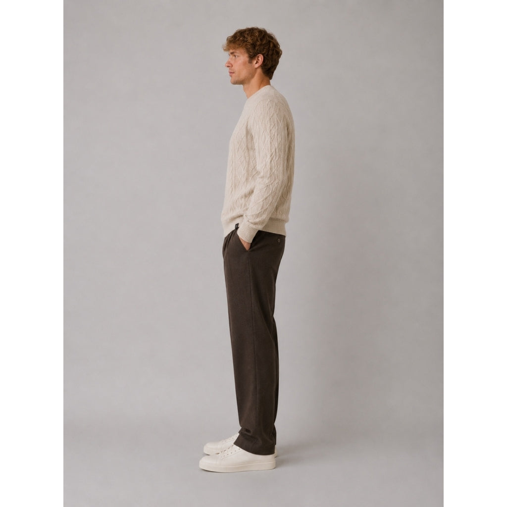 clean-cut-copenhagen-sander-zopfstrickpullover-ecru-melange-wolle image 4
