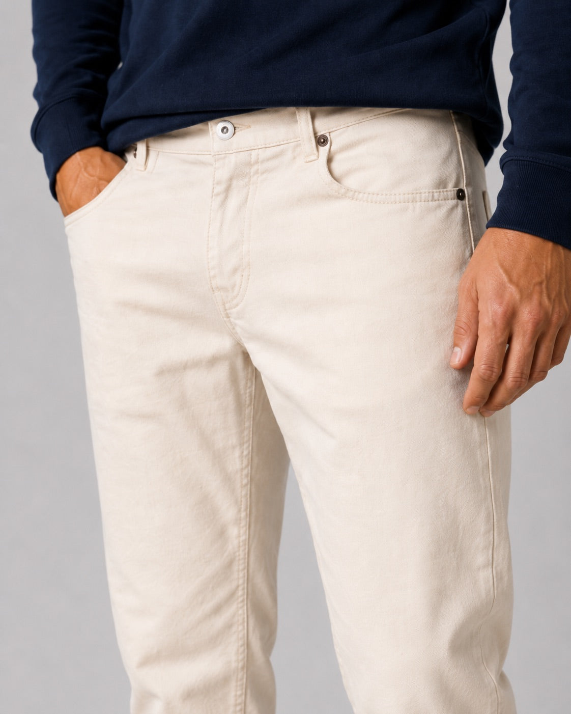 clean-cut-copenhagen-london-hose-herren-ecru-straight image 2