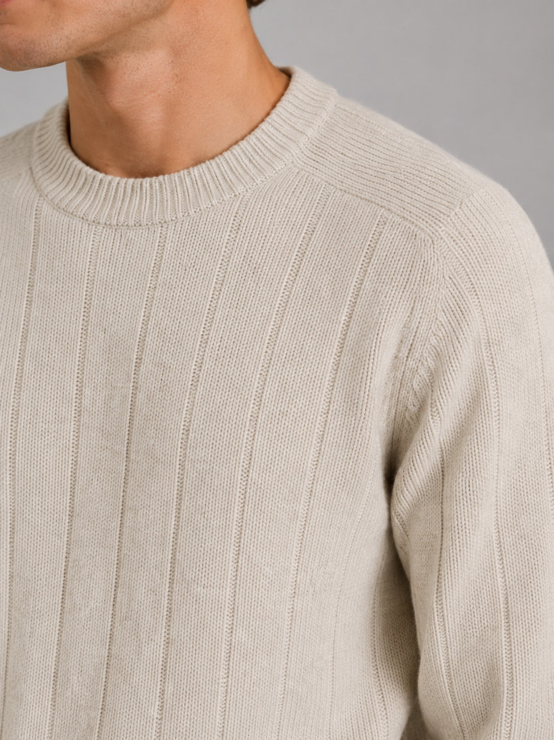 clean-cut-copenhagen-bertil-strickpullover-ecru-cashmere image 2