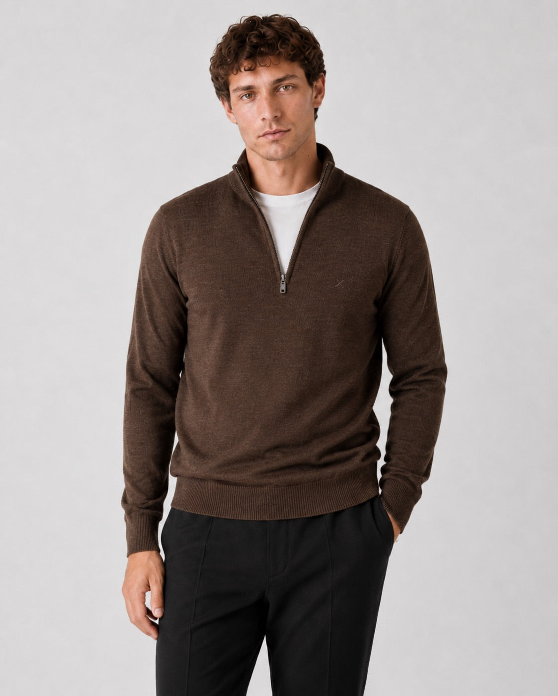 clean-cut-copenhagen-merino-half-zip-pullover-schwarz image 5
