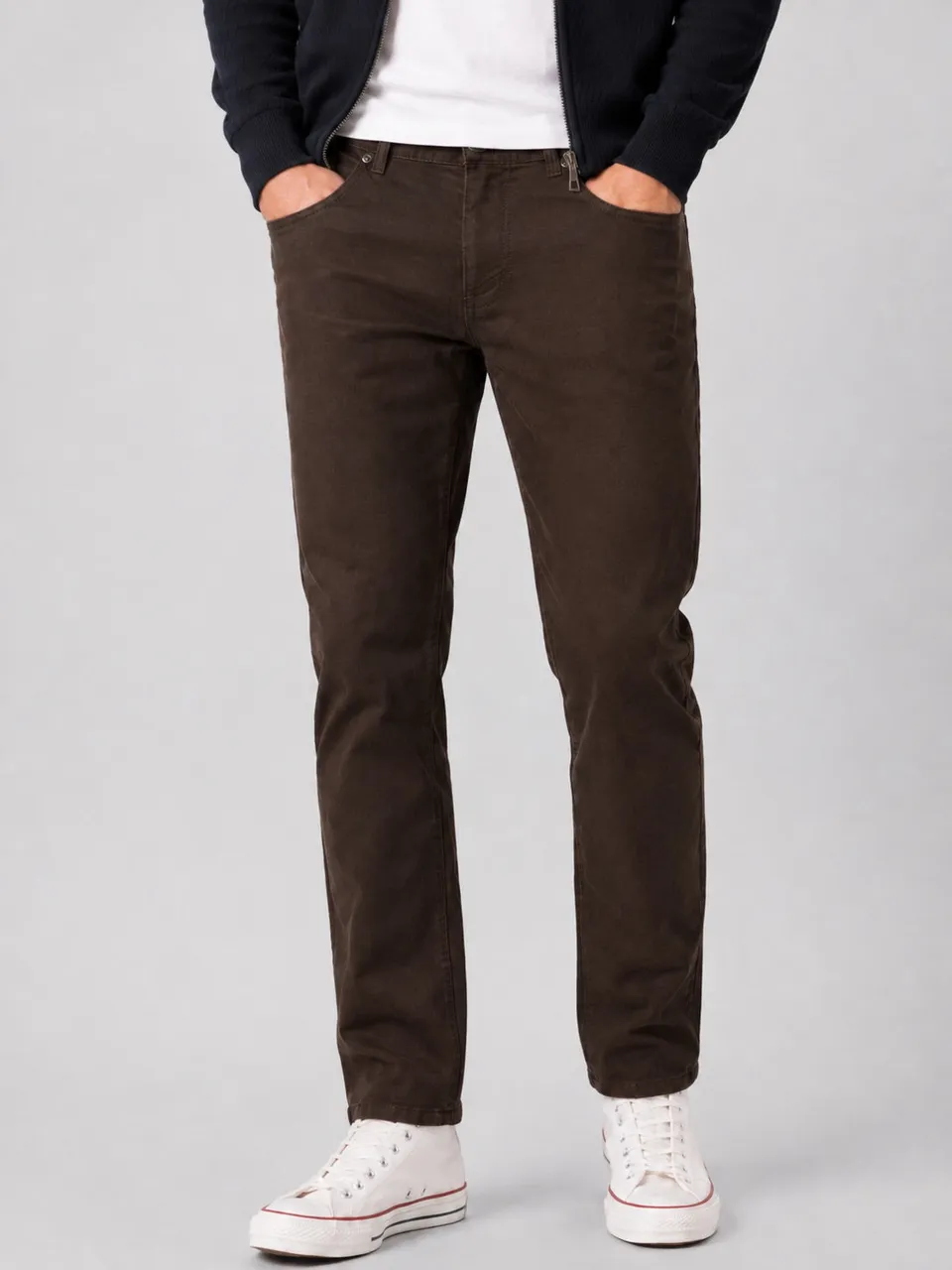 clean-cut-copenhagen-london-straight-5-pocket-hose-dunkelbraun-stretch image 1