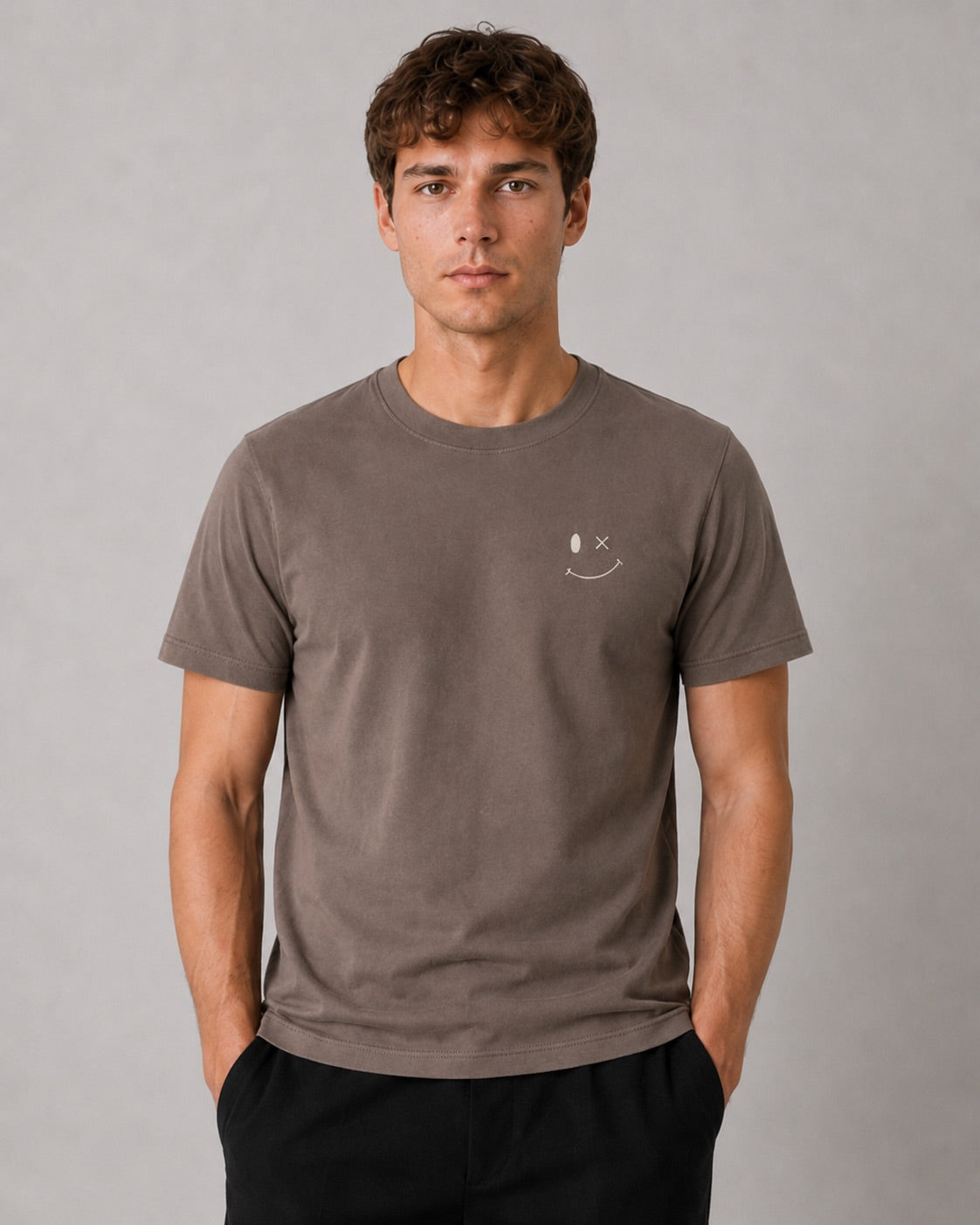 clean-cut-copenhagen-patrick-organic-t-shirt-brindle-beige-bio image 1
