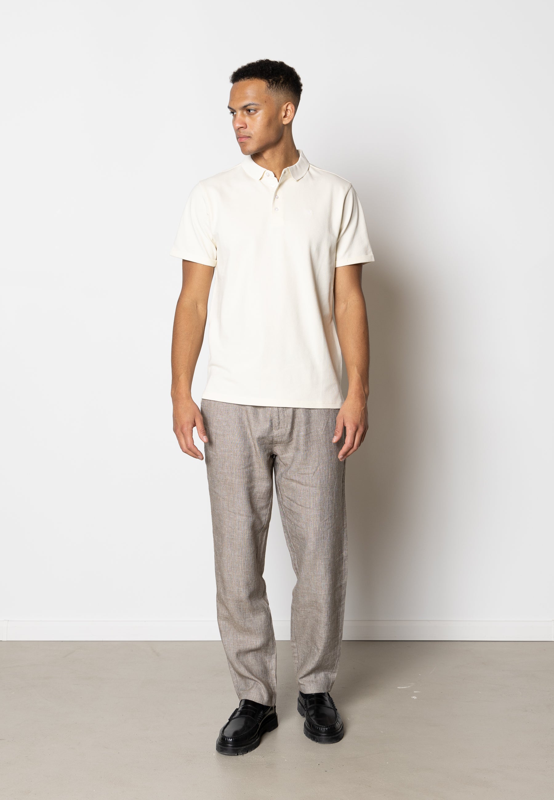 clean-cut-copenhagen-silkeborg-stretch-polo-herren-ecru-baumwolle image 3