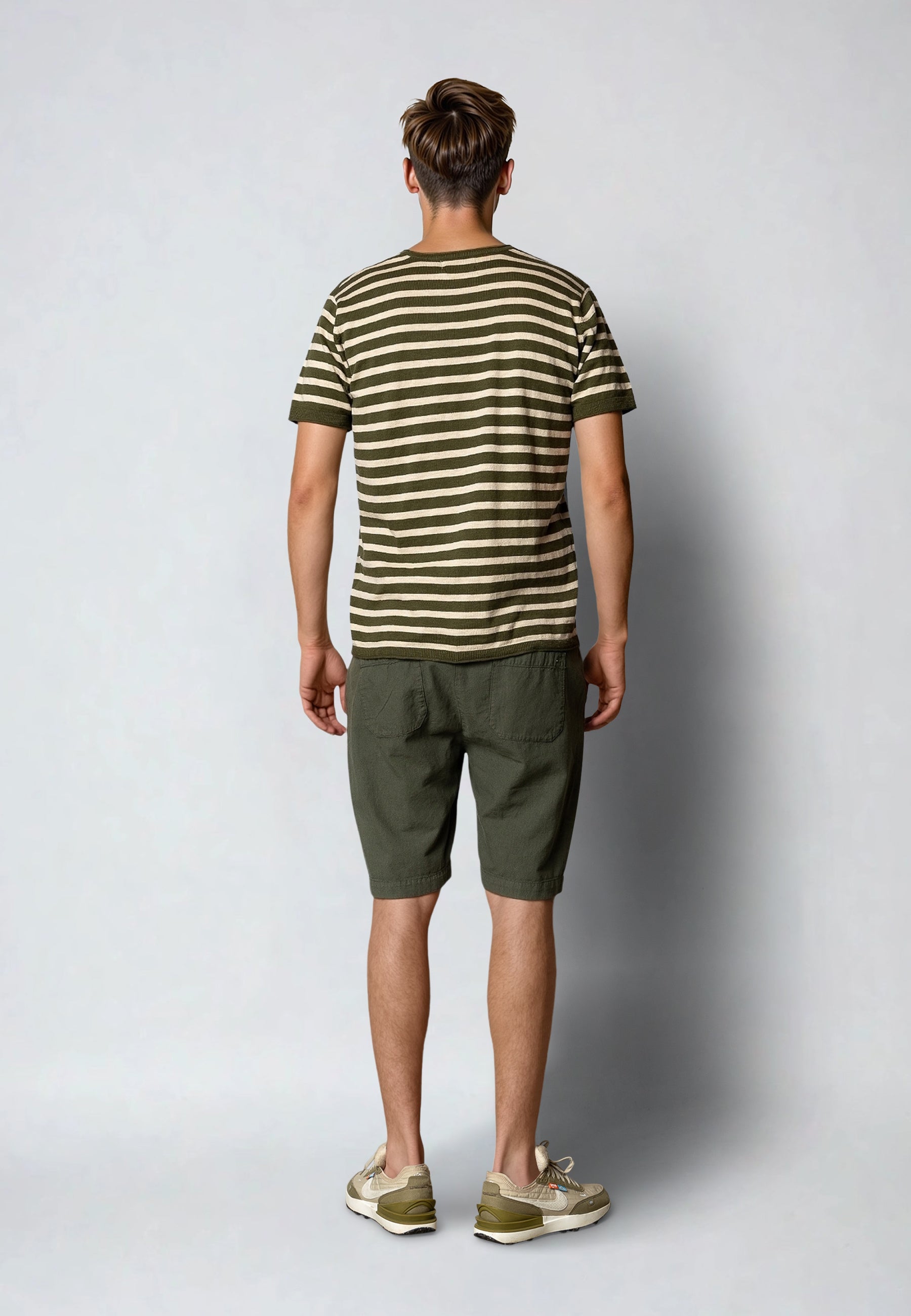 clean-cut-copenhagen-barcelona-leinen-shorts-army-gr-n image 4