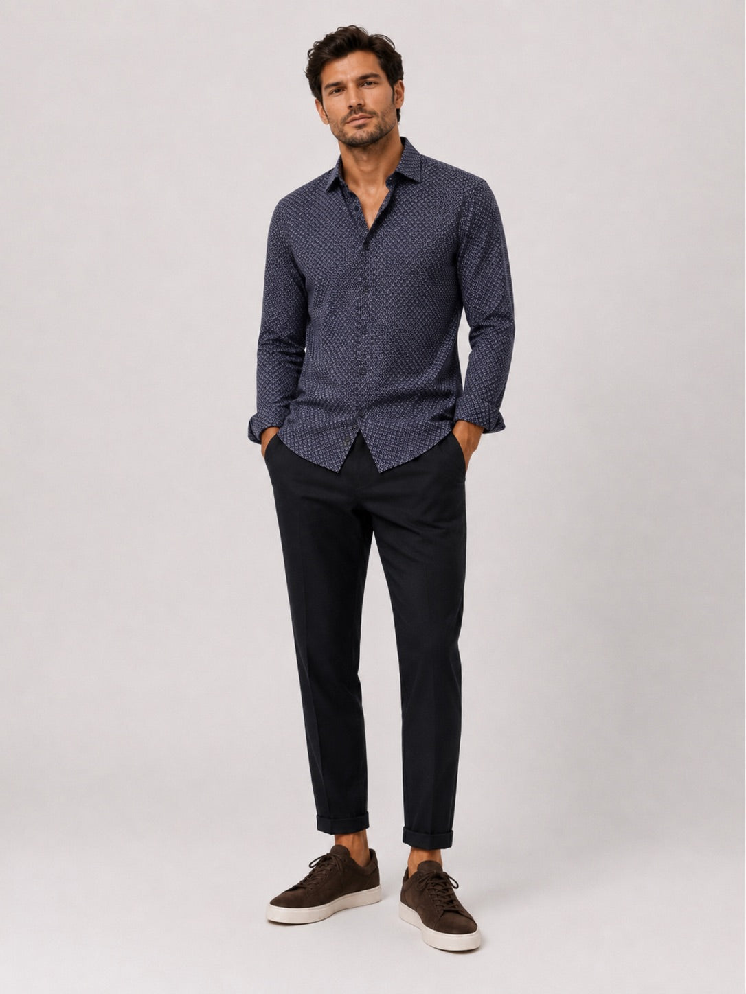 clean-cut-copenhagen-formal-stretch-hemd-navy-huckleberry image 2