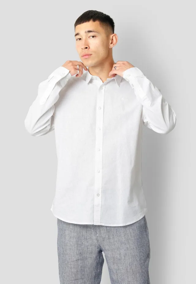clean-cut-copenhagen-leinenhemd-wei-baumwolle-regular-fit image 1