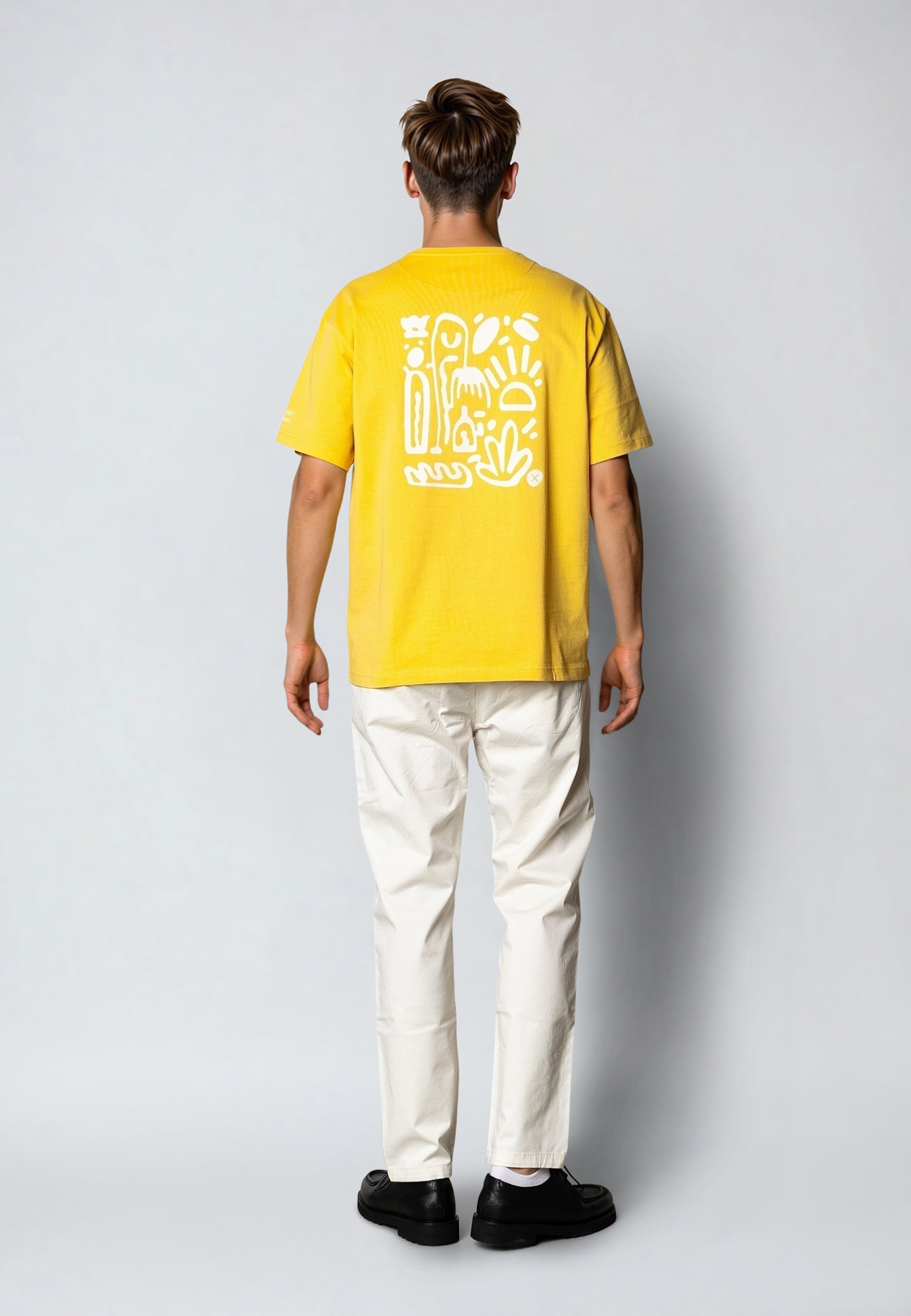clean-cut-copenhagen-michael-organic-t-shirt-herren-warm-yellow image 5