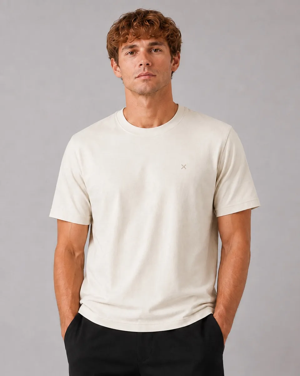 clean-cut-copenhagen-stable-t-shirt-ecru-baumwolle image 1