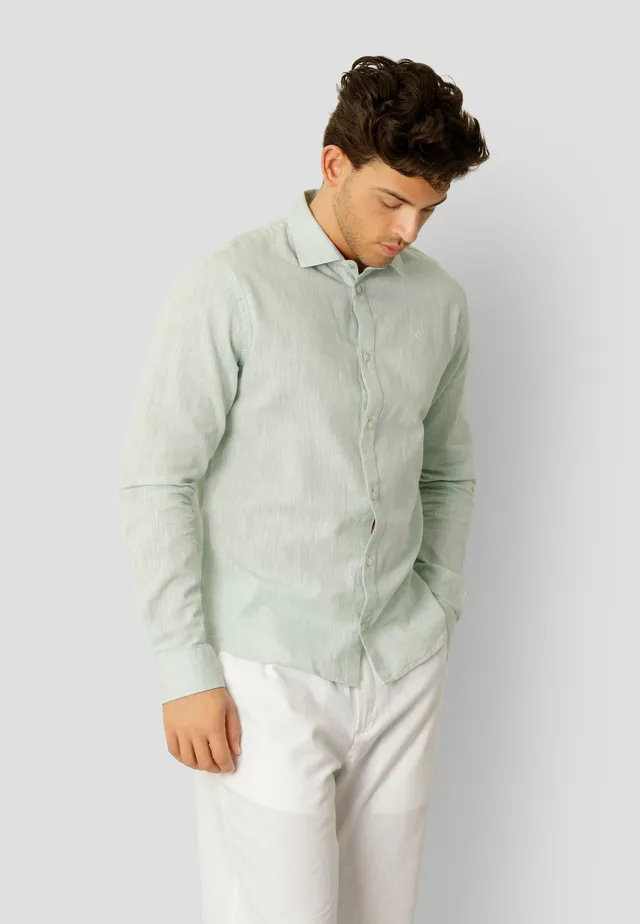 clean-cut-copenhagen-jamie-leinenhemd-minty-green-herren image 1