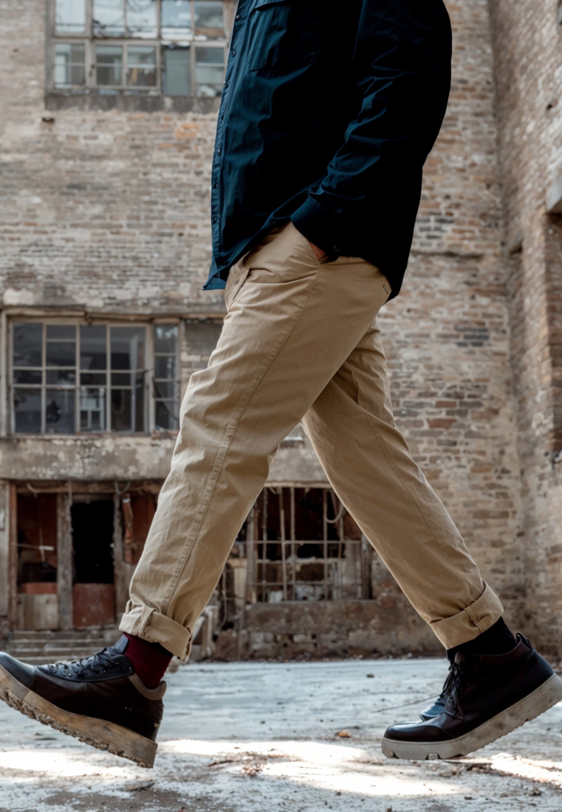 clean-cut-copenhagen-regular-twill-chino-khaki-stretch image 1