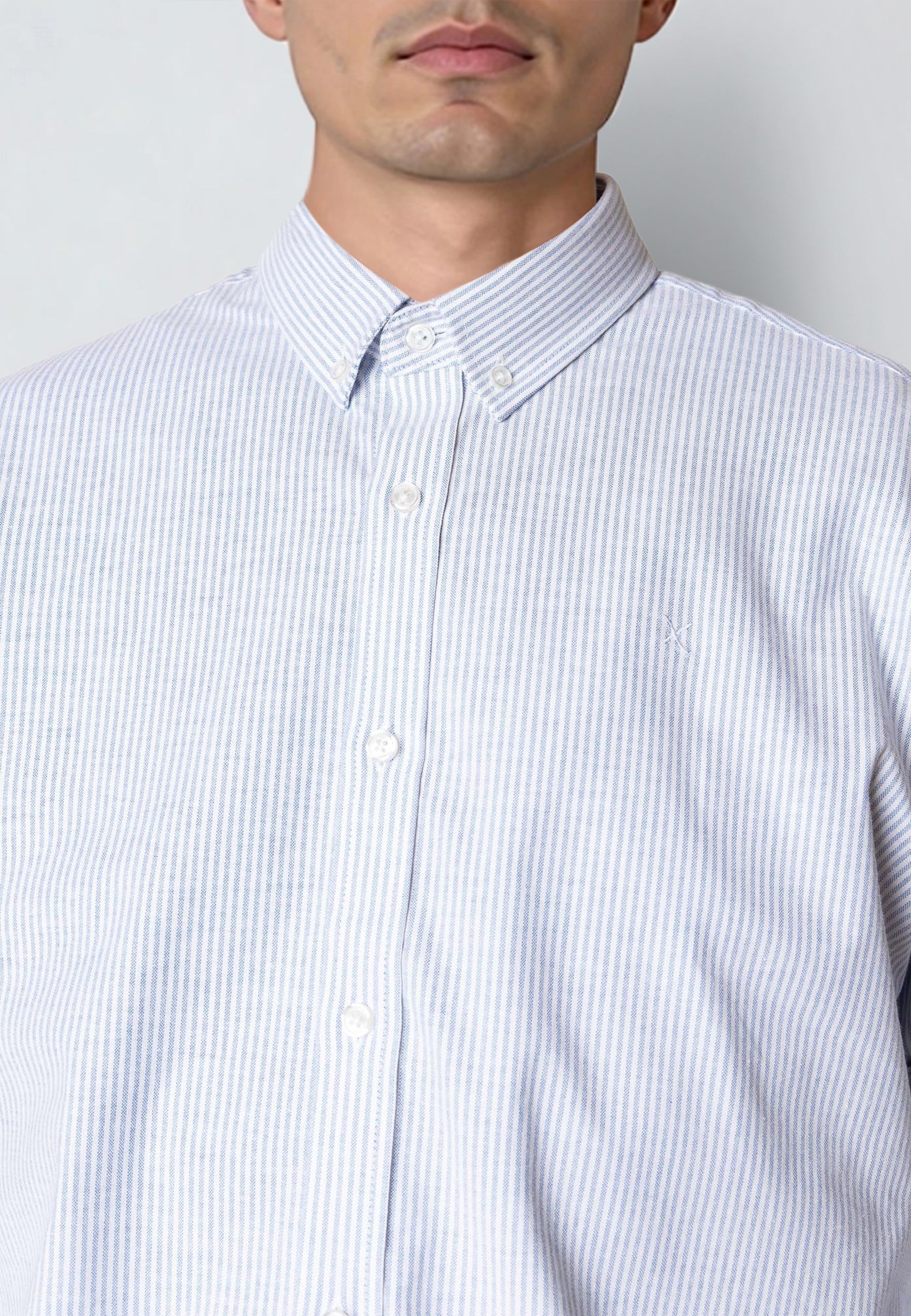 clean-cut-copenhagen-oxford-stretch-hemd-hellblau-gestreift image 4