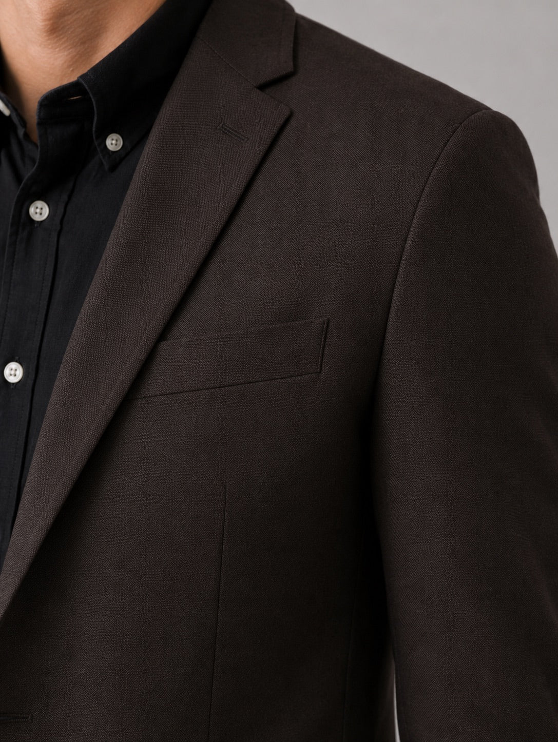 clean-cut-brendon-jersey-blazer-dark-brown-stretch image 2
