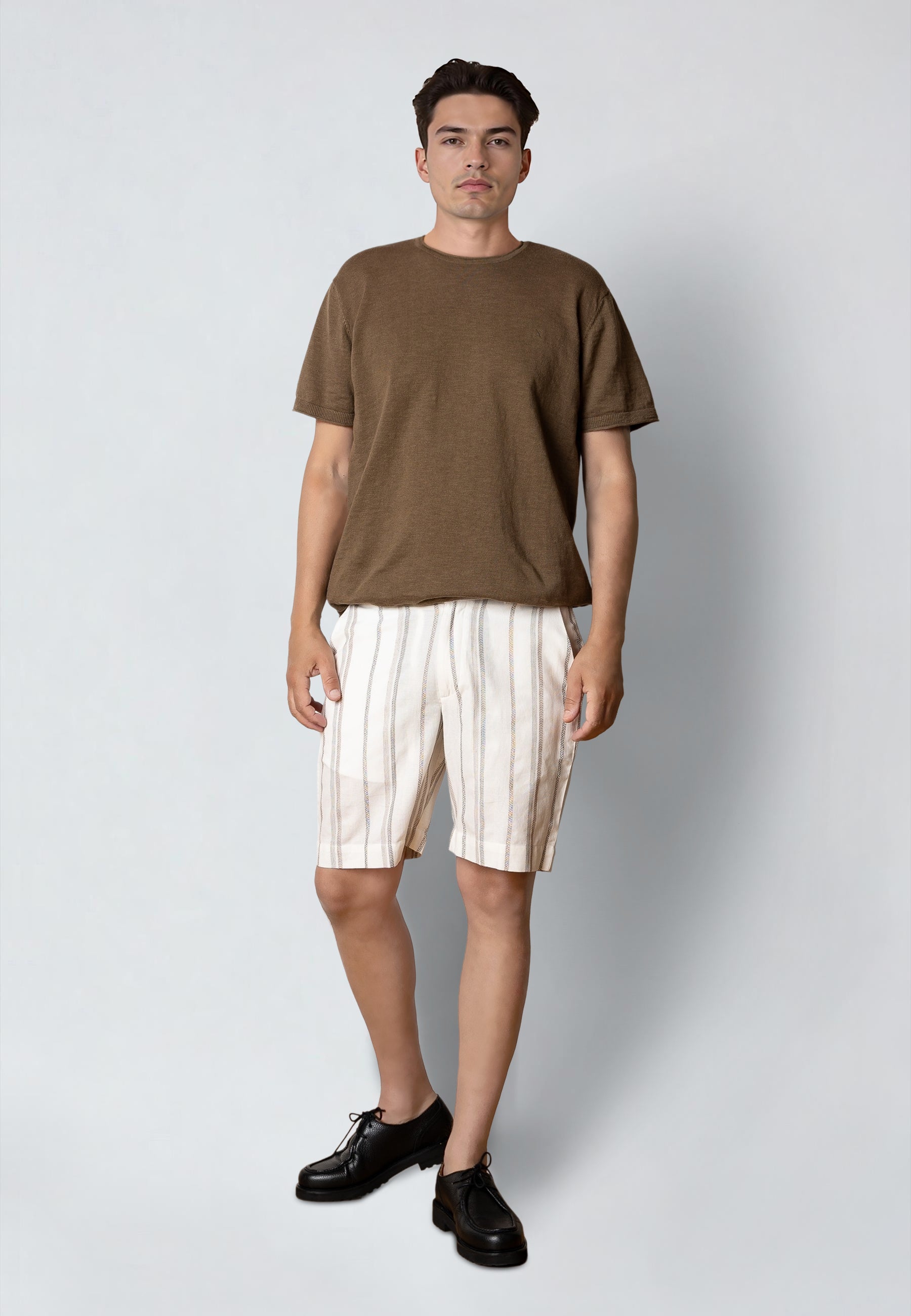 clean-cut-copenhagen-evald-shorts-ecru-baumwolle image 3