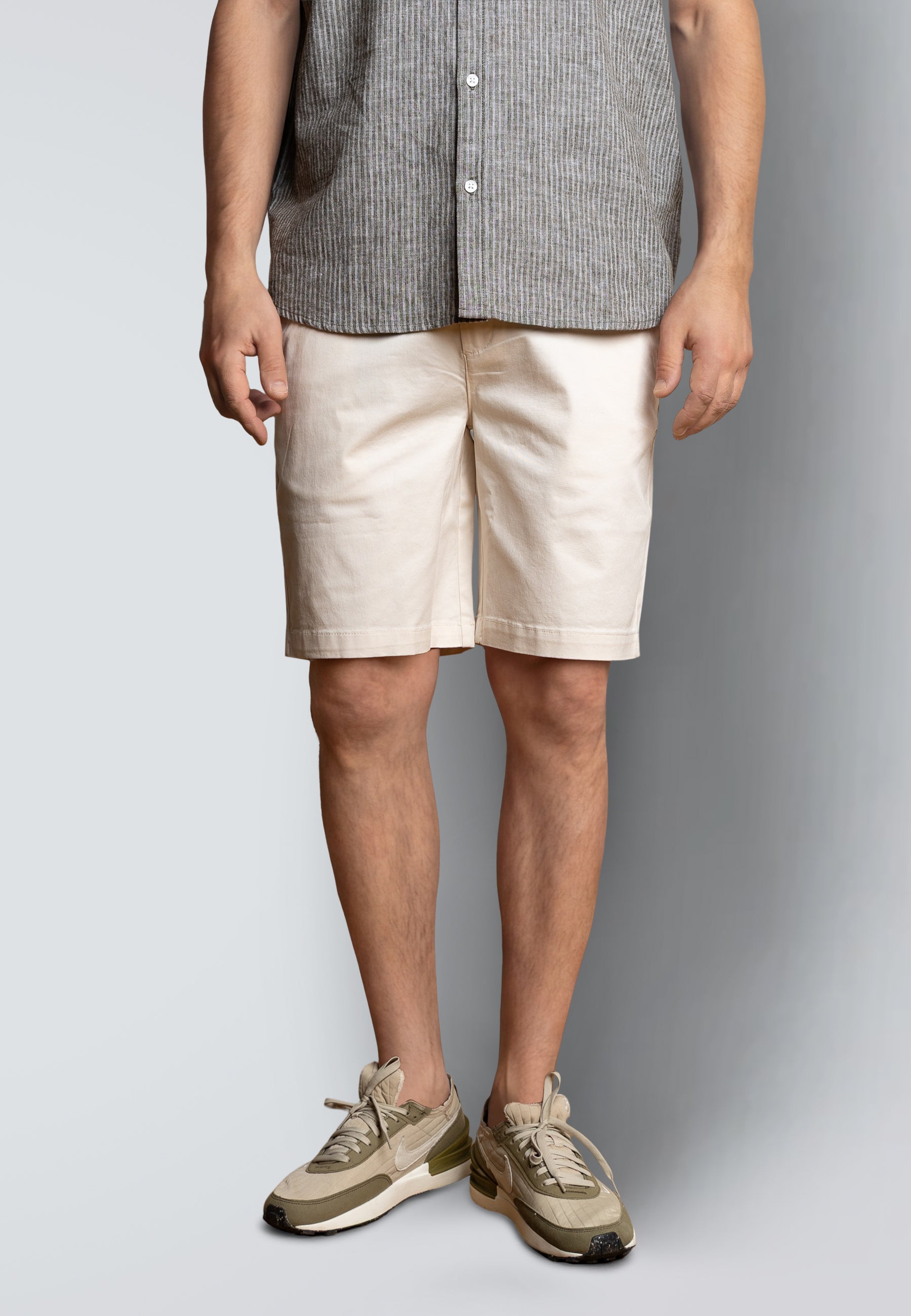 clean-cut-copenhagen-mitchell-twill-shorts-ecru-baumwolle image 2