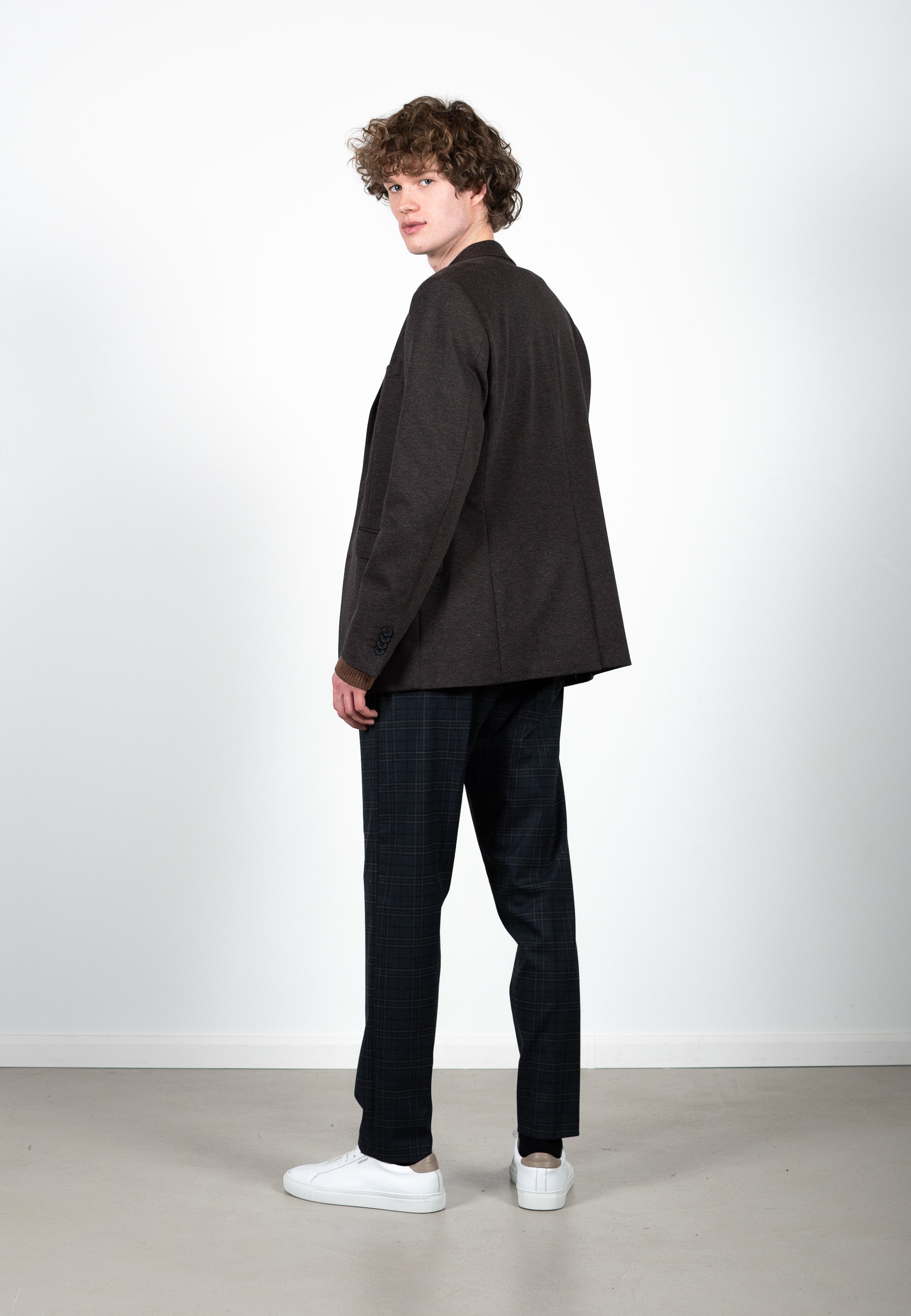 clean-cut-copenhagen-milano-stretch-jersey-blazer-braun-melange-48 image 6