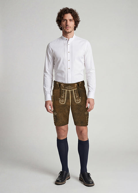 beckert-lederhosen-friesach-hirschlederhose-kastanie-latz image 1