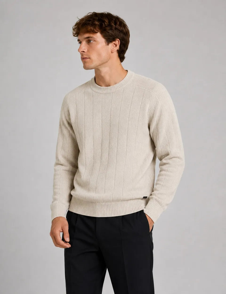 clean-cut-copenhagen-bertil-strickpullover-ecru-cashmere image 1