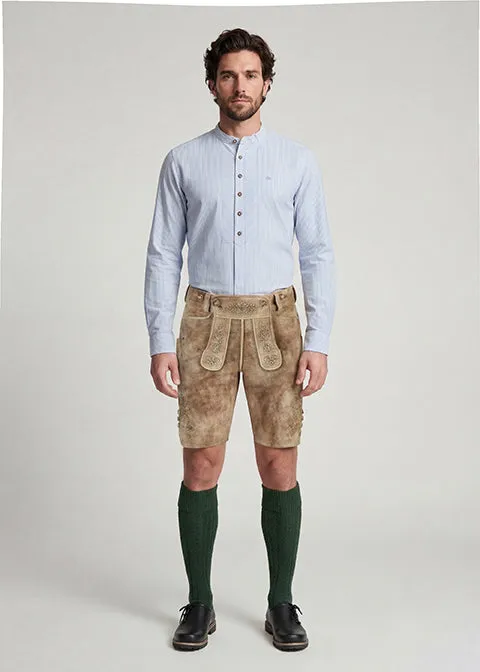 beckert-grossgmain-wildbock-lederhose-kurz-barock-gr-n image 1