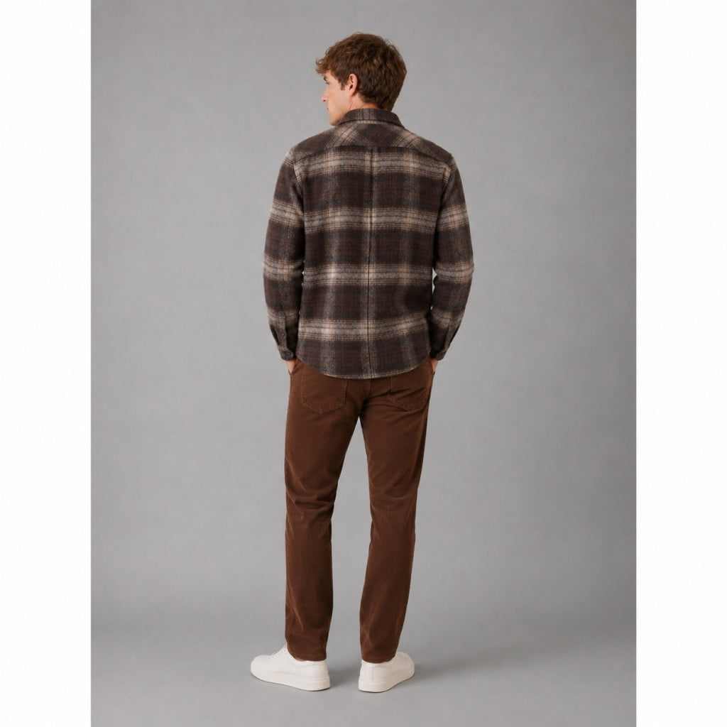 clean-cut-copenhagen-richard-overshirt-braun-kariert-wolle image 4