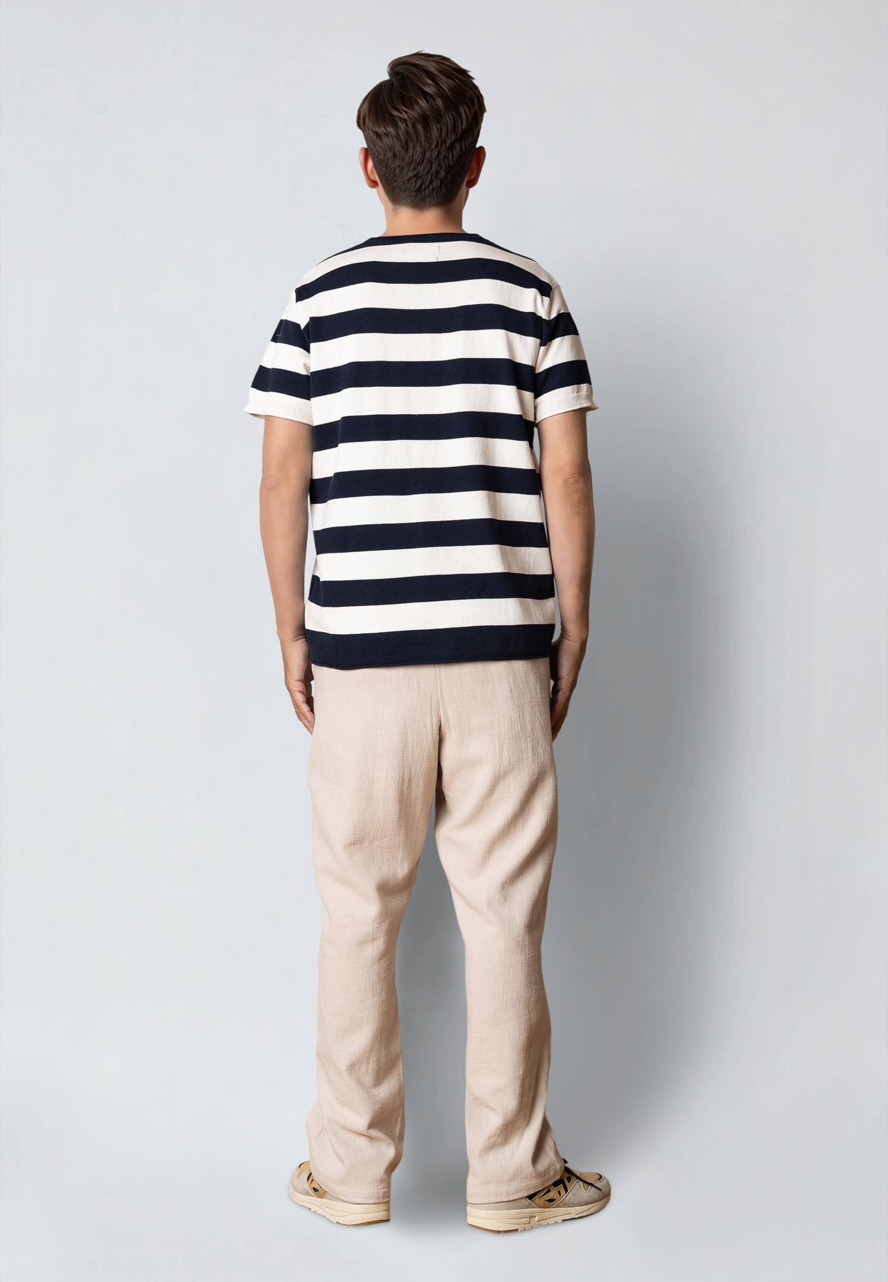 clean-cut-copenhagen-milas-t-shirt-navy-ecru-recycled-streifen image 4