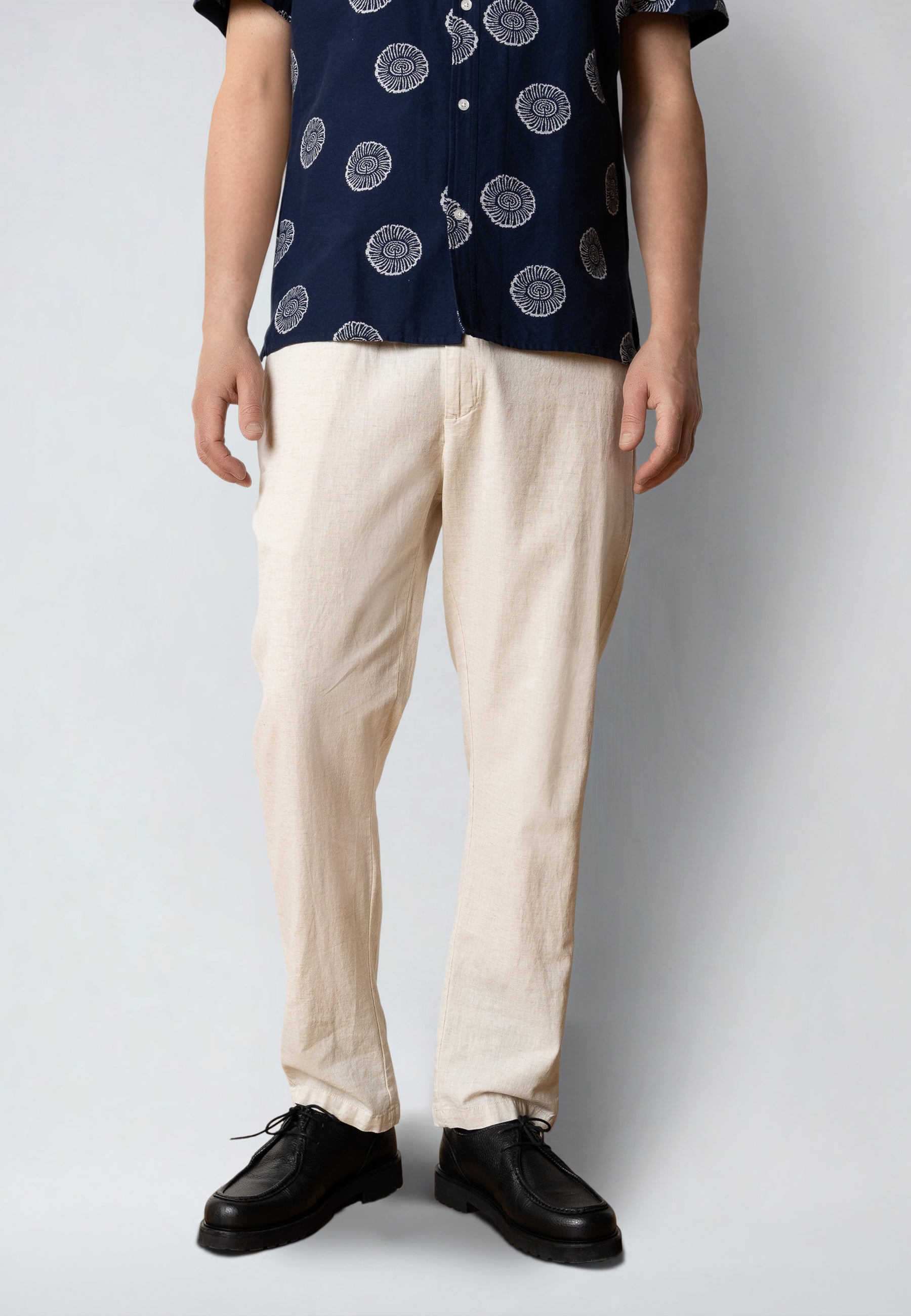 clean-cut-copenhagen-barcelona-leinenhose-hellbeige-baumwolle image 1