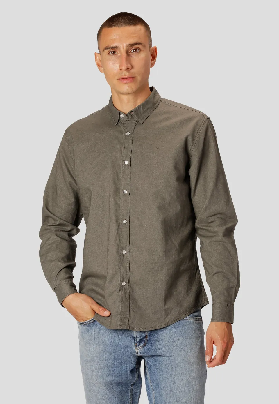 clean-cut-copenhagen-cotton-linen-hemd-dusty-green-herren-leicht image 1