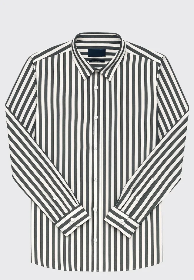 clean-cut-copenhagen-sandholm-hemd-herren-grau-gestreift image 1