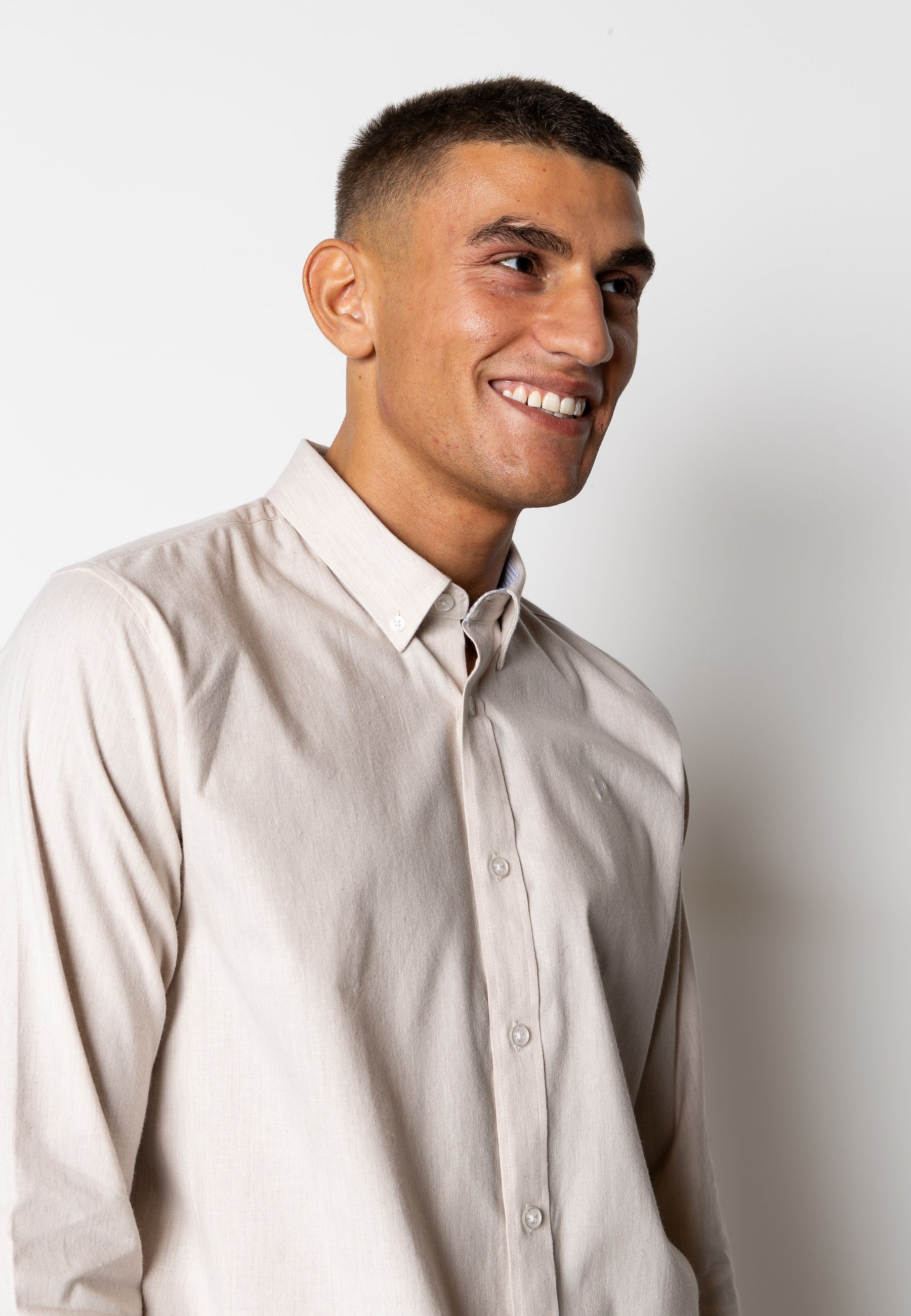 clean-cut-copenhagen-oxford-stretch-hemd-sand-melange image 7