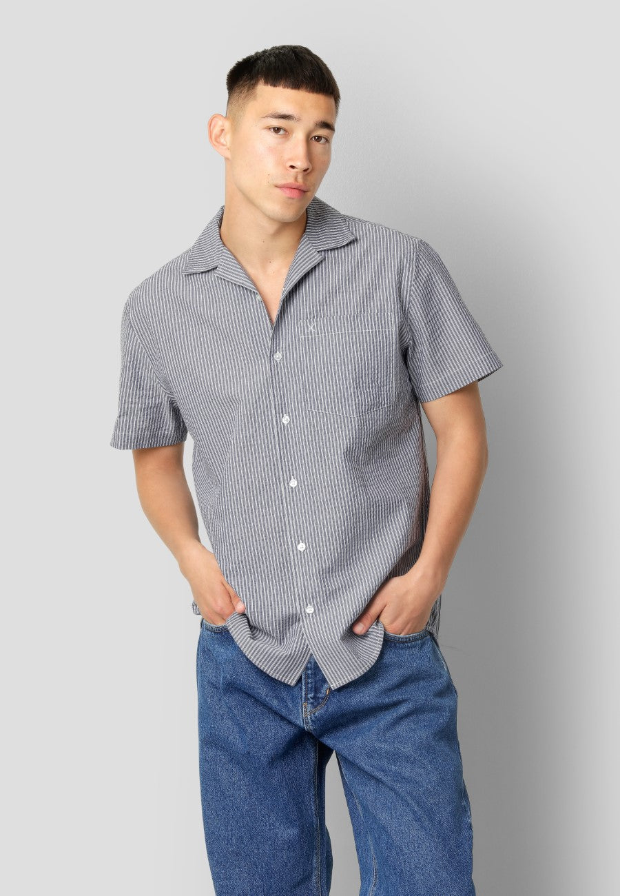 clean-cut-copenhagen-julius-seersucker-kurzarmhemd-blau-gestreift-s image 3