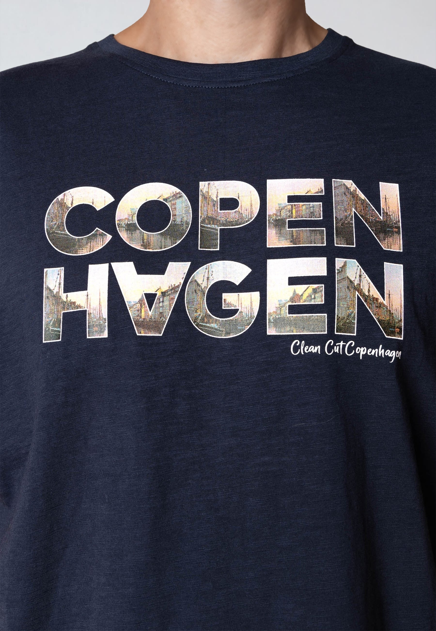 clean-cut-copenhagen-tribute-t-shirt-navy-bio-baumwolle image 3