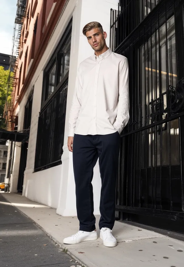 clean-cut-copenhagen-oxford-stretch-hemd-sand-melange image 1