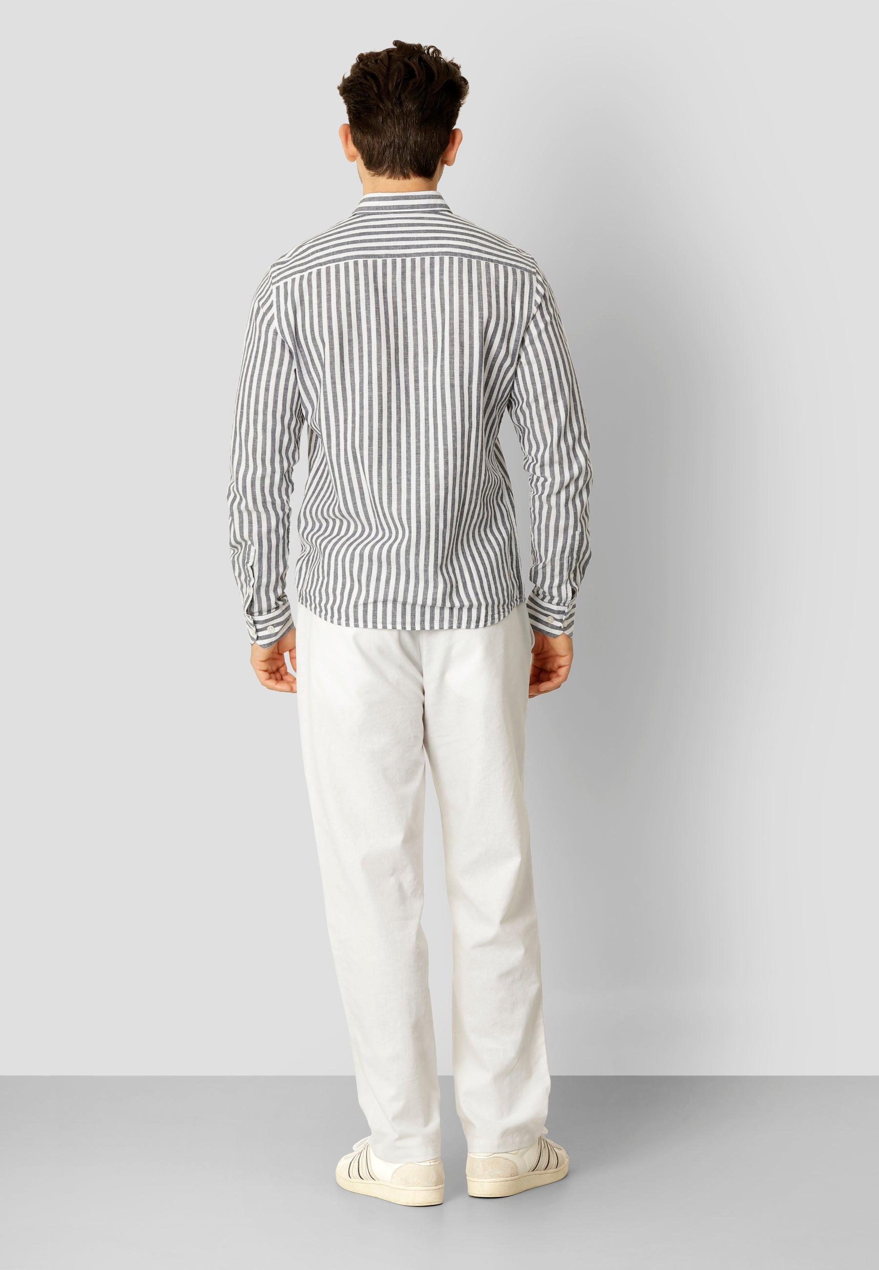 clean-cut-copenhagen-jamie-hemd-navy-ecru-leinen-streifen image 2