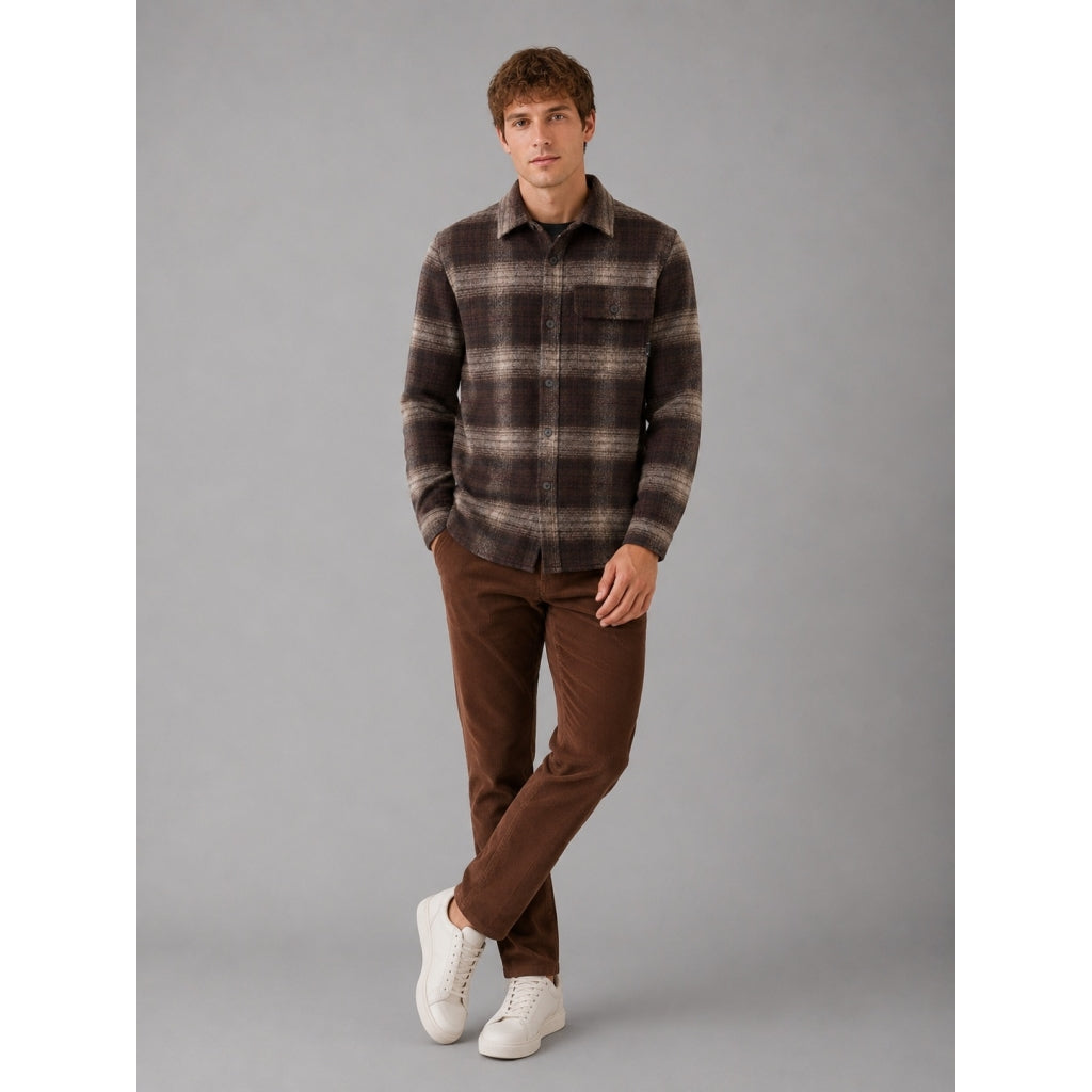 clean-cut-copenhagen-richard-overshirt-braun-kariert-wolle image 3