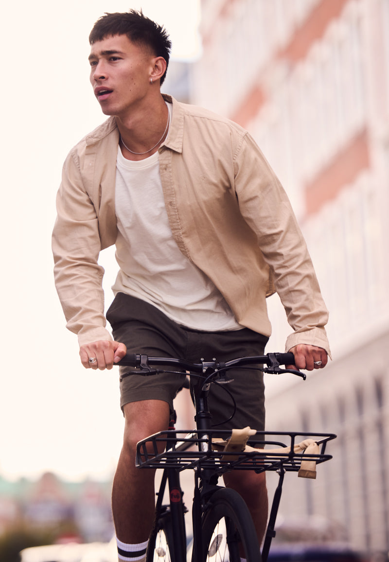 clean-cut-copenhagen-barcelona-shorts-dusty-green image 1
