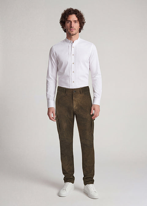 beckert-cooper-lange-lederhose-lava-ziegenvelours-gr-50 image 1