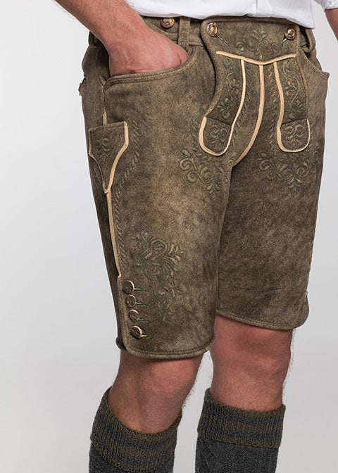 beckert-lederhosen-attergau-hirschlederhose-akazie-stickerei image 2