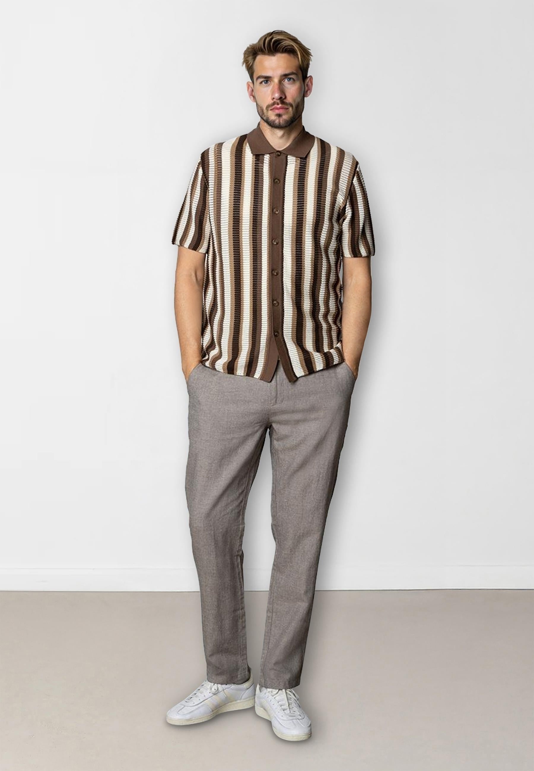 clean-cut-copenhagen-daniel-strickshirt-ecru-braun-s image 2