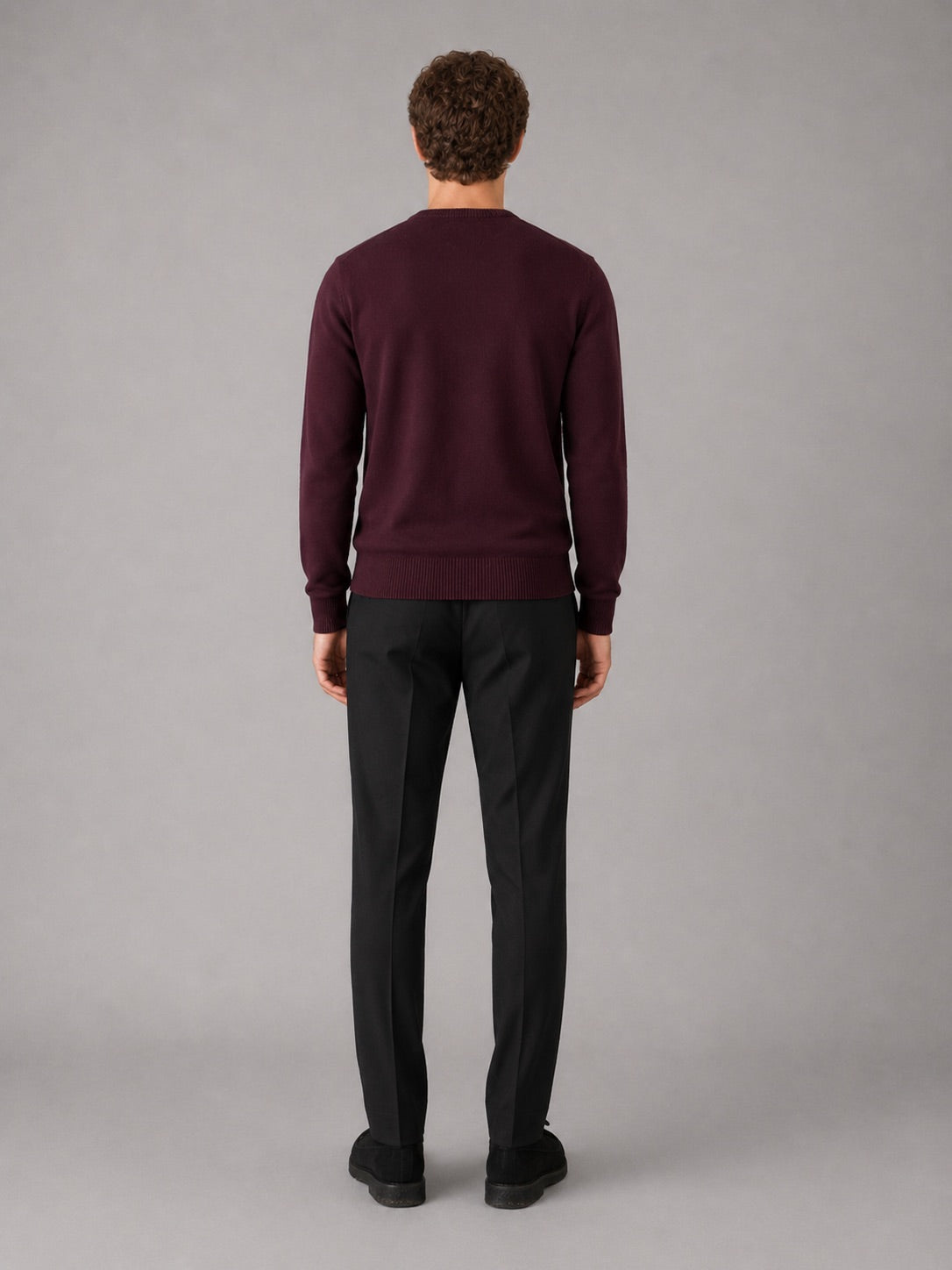 clean-cut-copenhagen-merino-crewneck-huckleberry-melange image 4