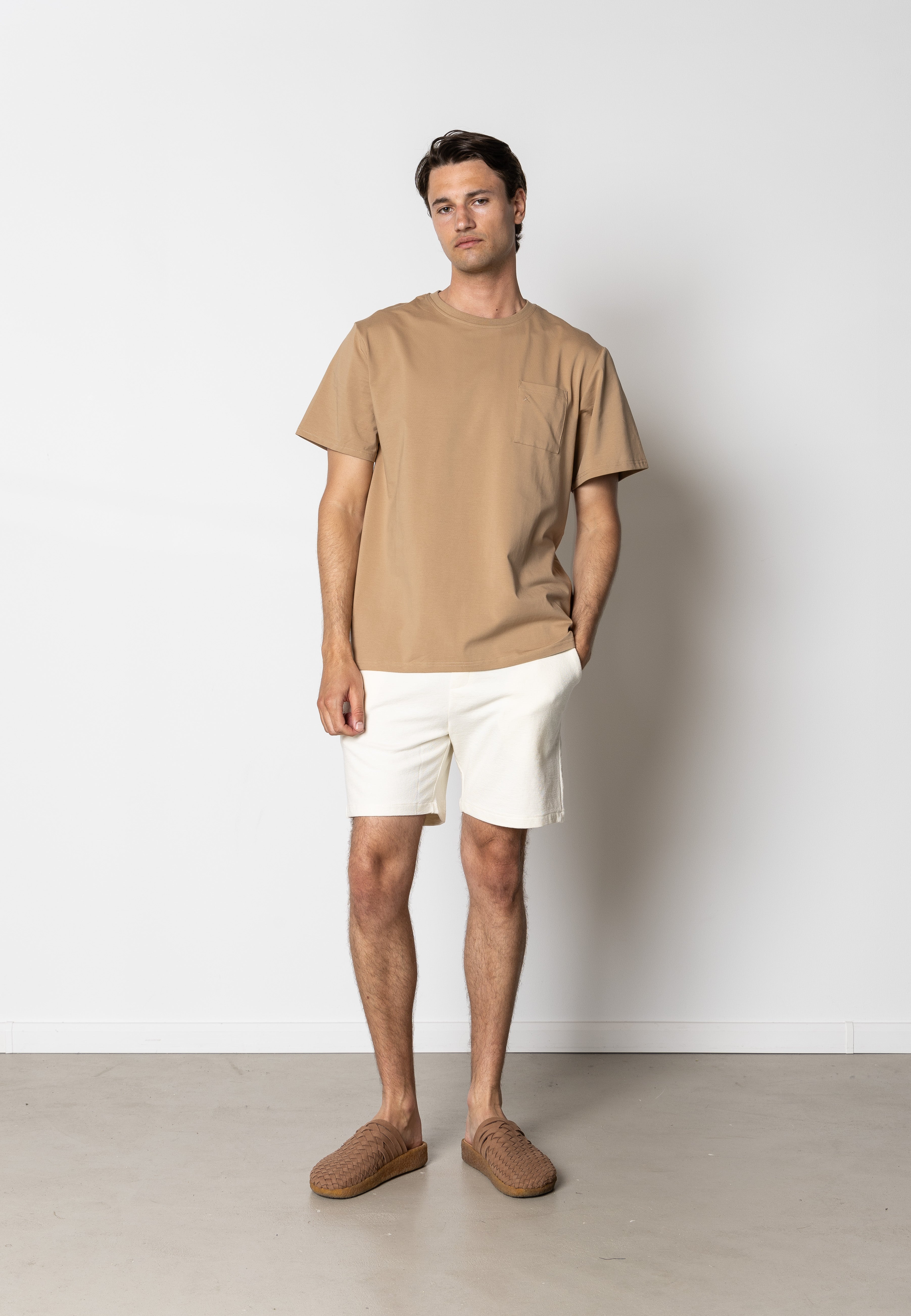 clean-cut-copenhagen-calton-shorts-herren-ecru-baumwolle image 3