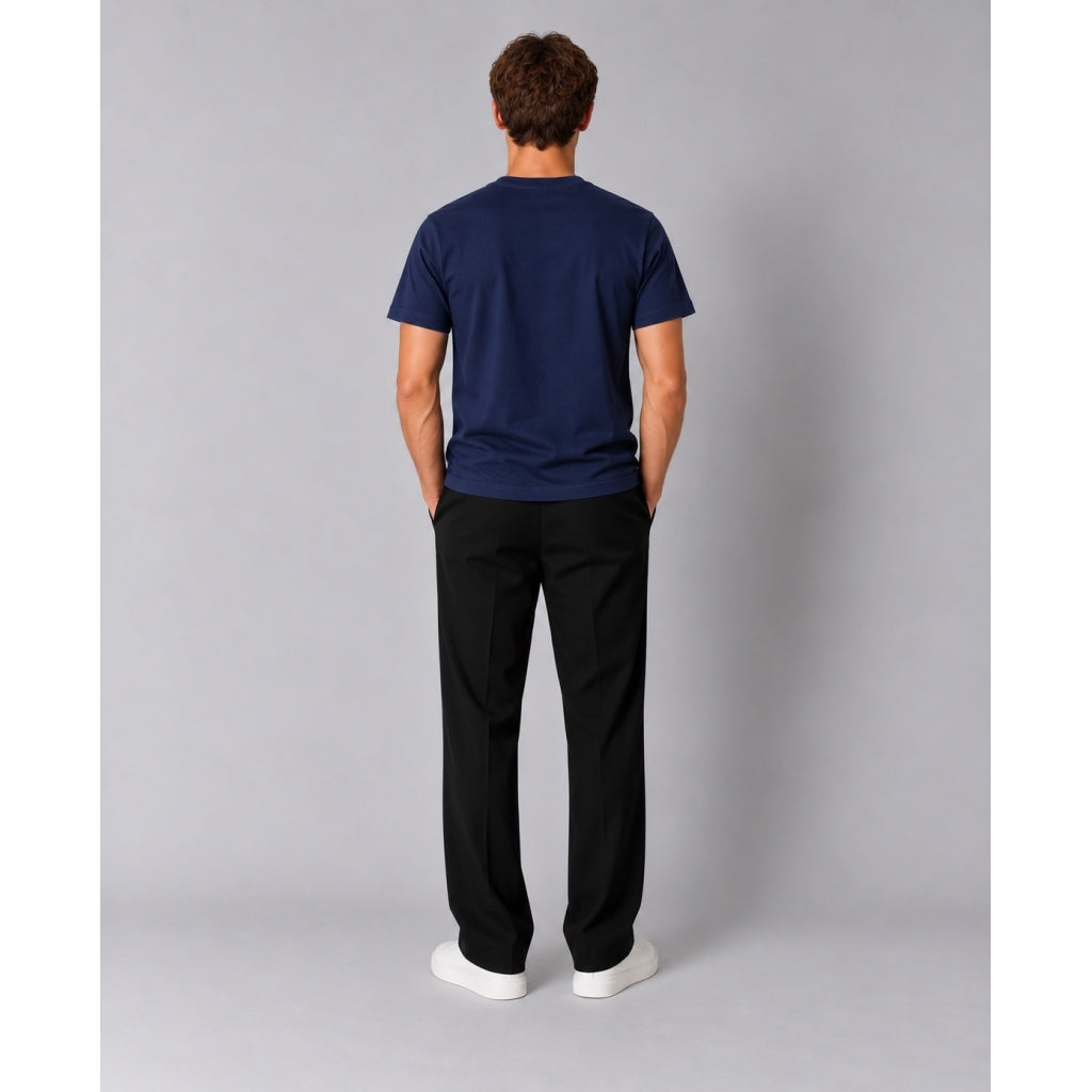 clean-cut-copenhagen-x-t-shirt-navy-bio-baumwolle-logo image 1