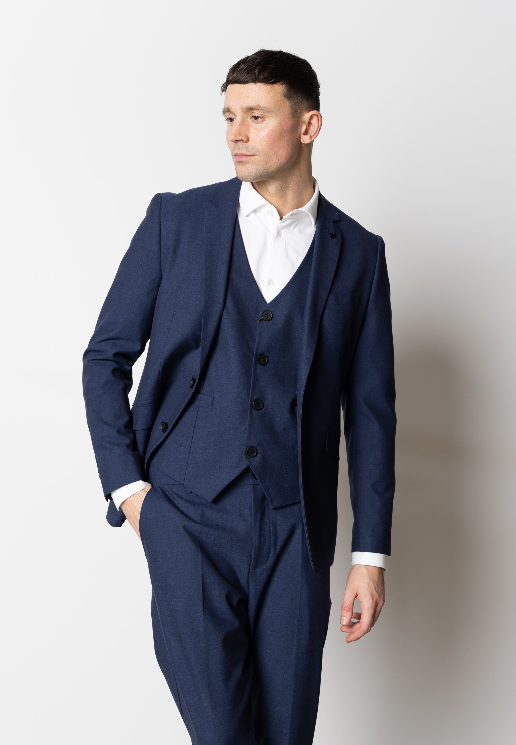 clean-cut-copenhagen-louis-xo-blazer-mid-blue-wolle image 2