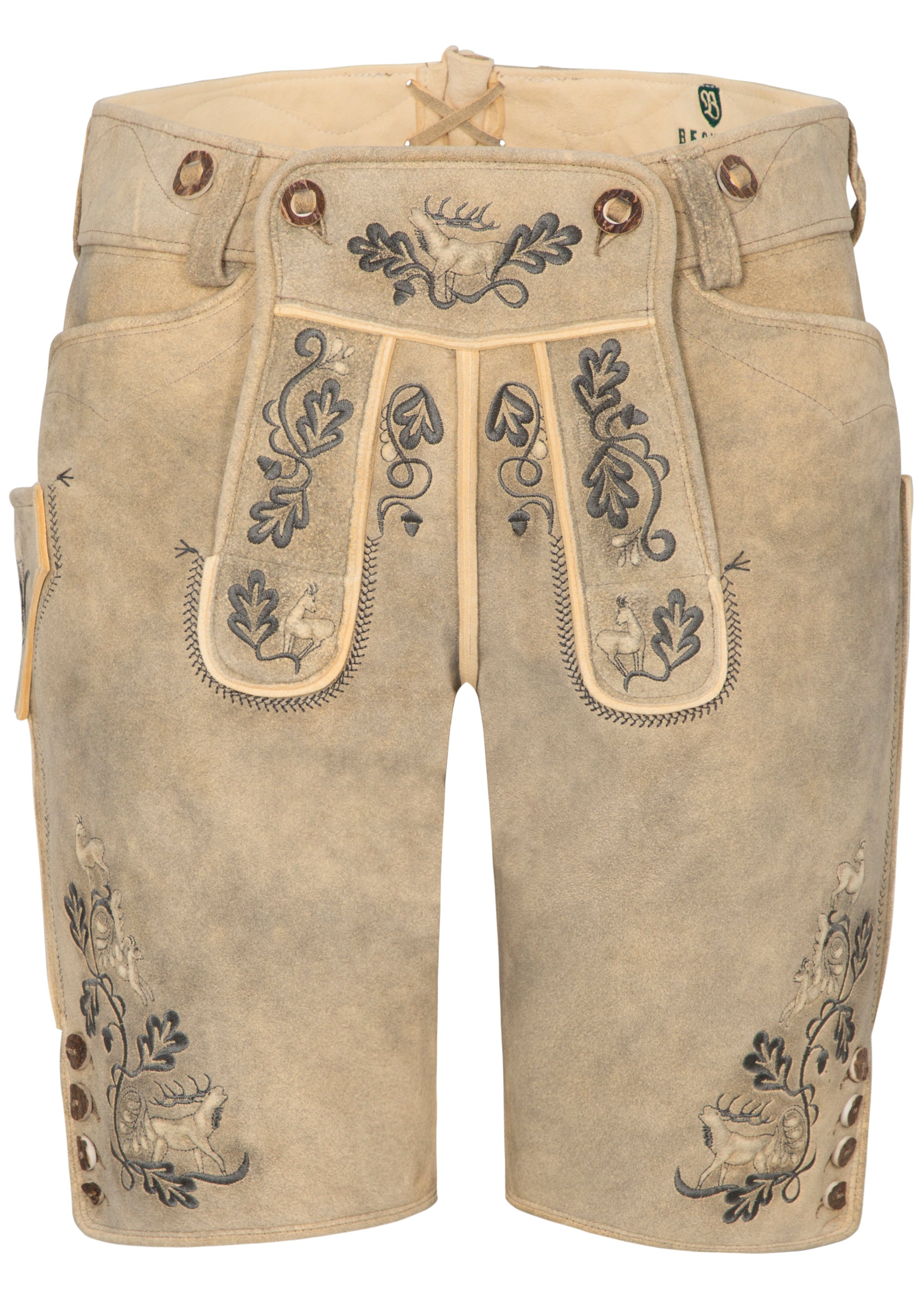beckert-eggern-hirschlederhose-kurz-glacier-grau-bestickt image 4
