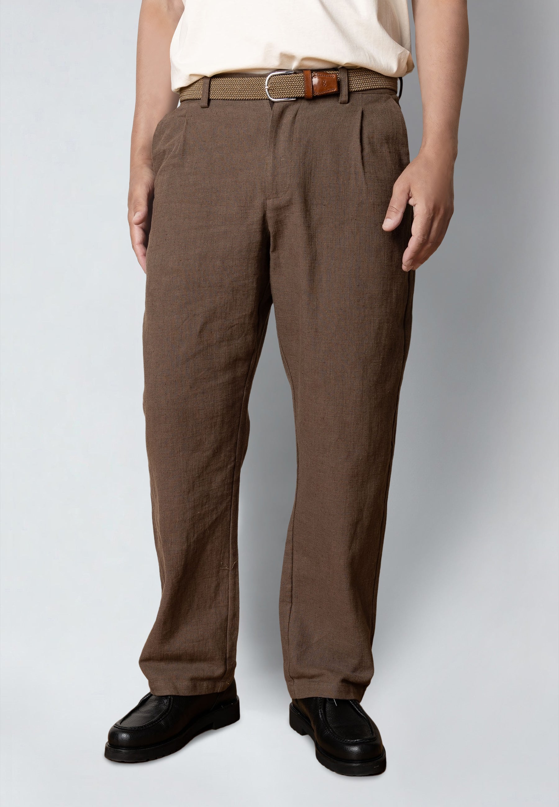 clean-cut-copenhagen-florence-herren-hose-shitake-leinen image 1