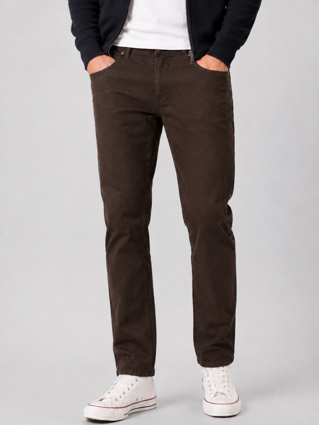 clean-cut-copenhagen-london-straight-5-pocket-hose-dunkelbraun-stretch image 1