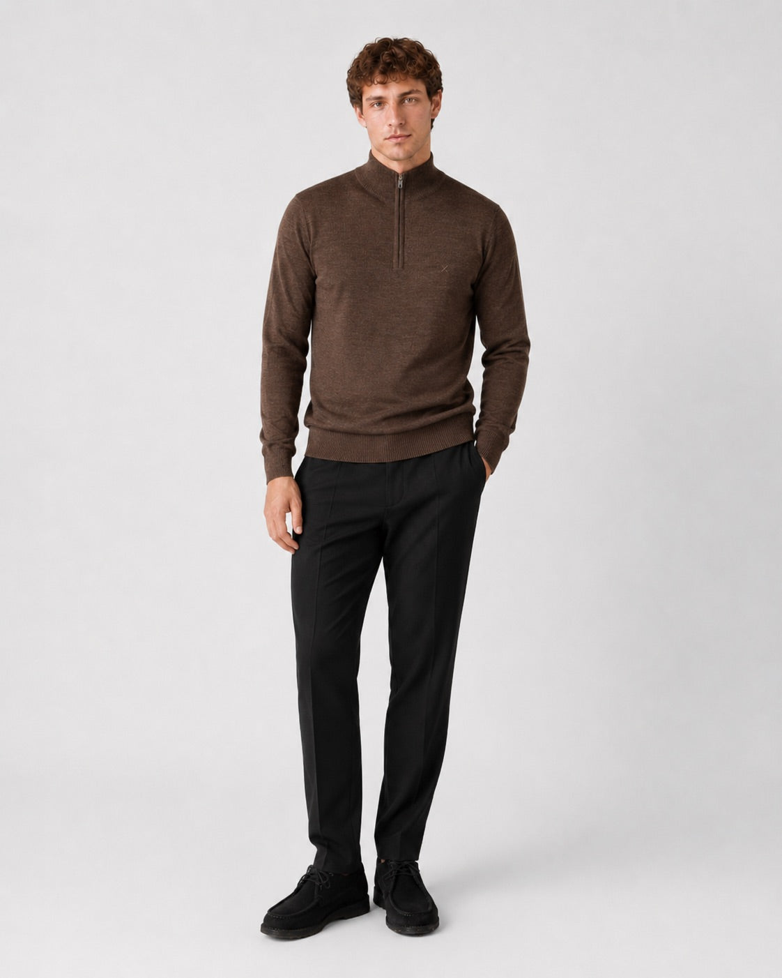 clean-cut-copenhagen-merino-half-zip-pullover-schwarz image 8