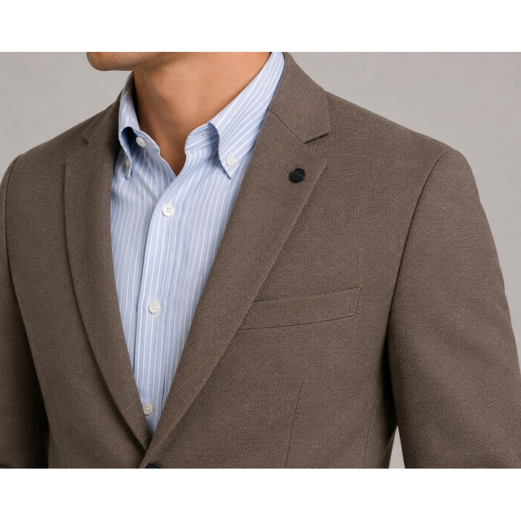 clean-cut-copenhagen-brendon-jersey-blazer-dark-khaki image 2