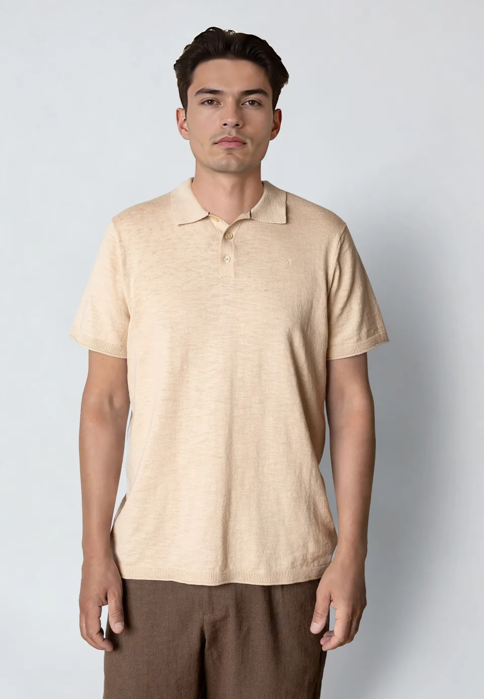 clean-cut-copenhagen-thomas-knitted-polo-herren-ecru image 1