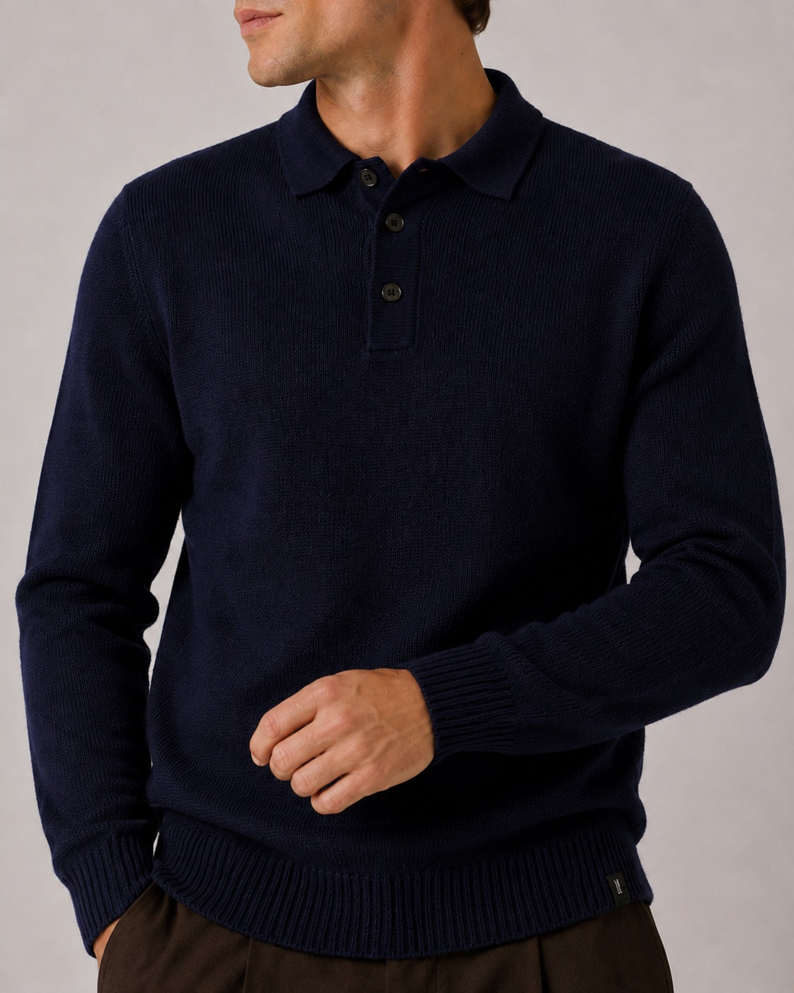 clean-cut-copenhagen-vester-strickpolo-herren-dunkelblau image 2