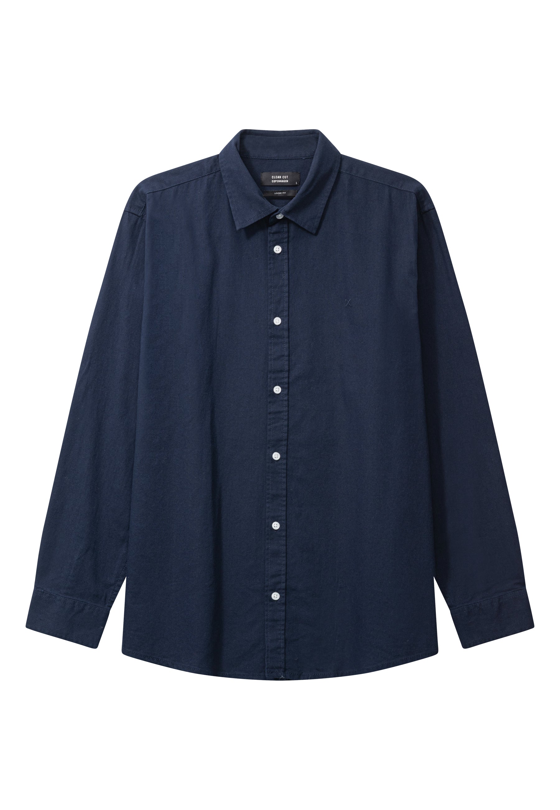clean-cut-copenhagen-luca-leinenhemd-navy-herren image 1